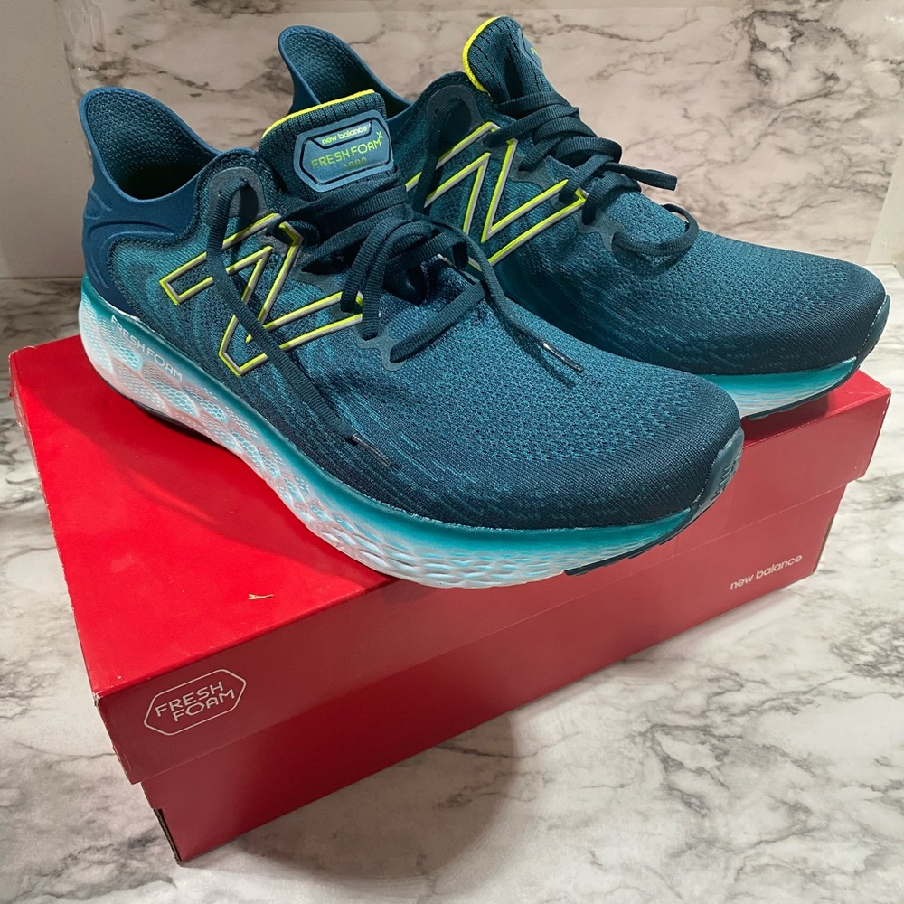 New Balance Fresh Foam Sneakers - Teal and Yellow